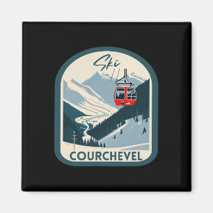 Ski Courchevel Retro Vintage Stil Courchevel Skifa Magnet