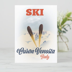 Ski Curon Venosta Italien Skiplakat