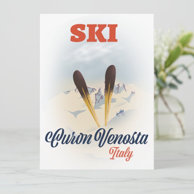 Ski Curon Vinschgau Italien Skiposter (Stehend Vorderseite)