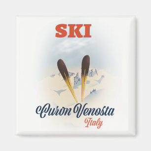 Ski Curon Vinschgau Italien Skiposter Magnet