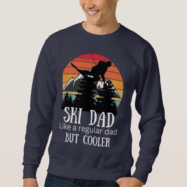 Ski Dad wie normaler Vater aber cooler, Papa Ski Sweatshirt (Vorderseite)