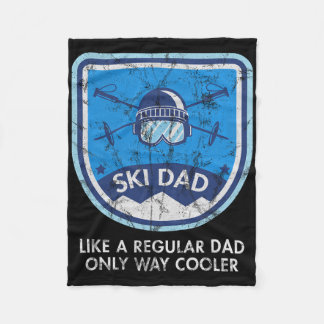 Ski-Daddy-Skifahren-Snowboard-Skifahrer-Berge-Vate Fleecedecke