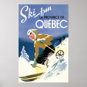 Ski de femme - affiche anglaise et française