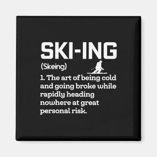 Ski-Definition Lustiger Humor Skifahrer Extrem Win Magnet