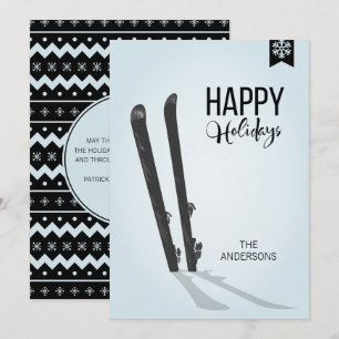 Ski d'hiver Bonne Carte de vacances