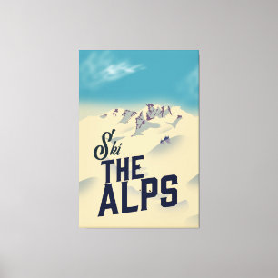 Ski die Alpen Leinwanddruck