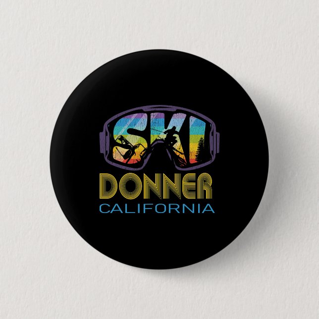 Ski Donner Kalifornien Skiurlaub  Button (Vorderseite)