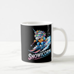 Ski-Einhorn-Wintersport-Skifahrer-lustiges Skifahr Kaffeetasse