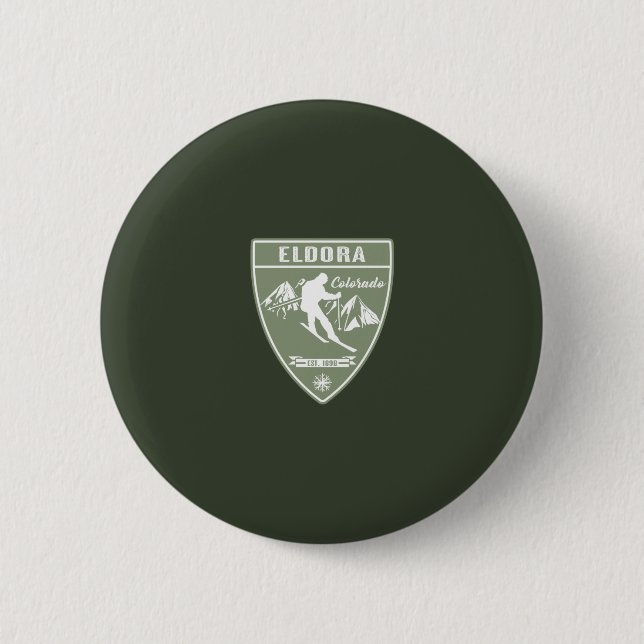 Ski Eldora Colorado Button (Vorderseite)
