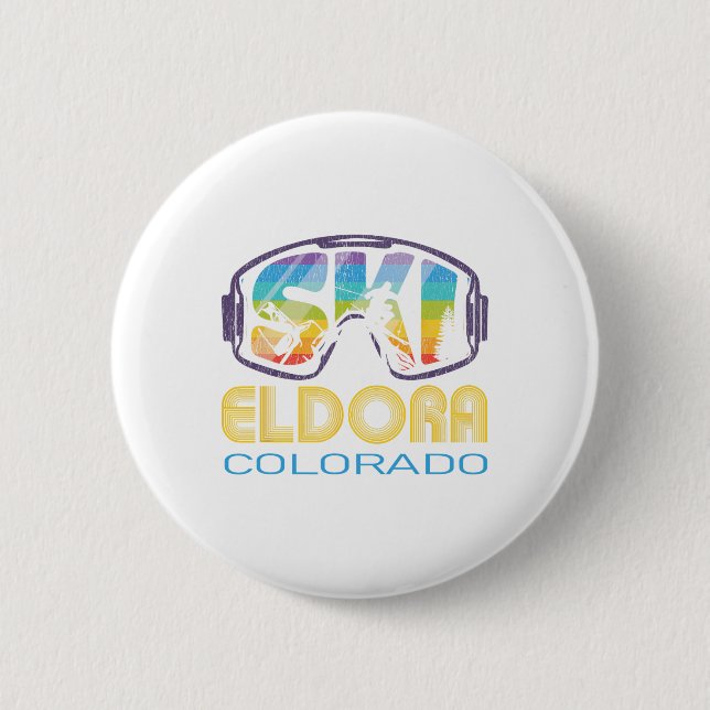 Ski Eldora Colorado Skiurlaub Button (Vorderseite)