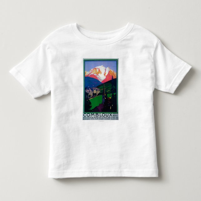 Ski fahren an Combloux förderndem Plakat Kleinkind T-shirt (Vorderseite)