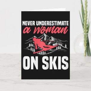 Ski fahren Frauen Lustiges Skifahren Unterschätze  Karte