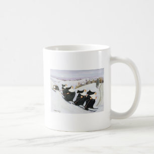 Ski fahren kaffeetasse
