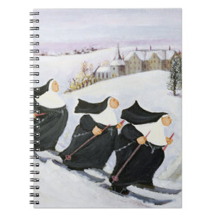 Ski fahren notizblock