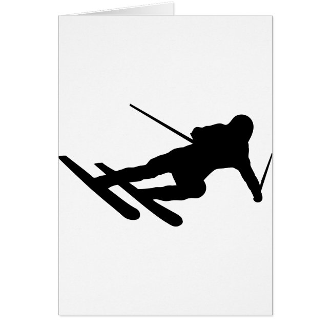 Ski fahrender abschüssiger Skifahrer des Skis (Vorne)