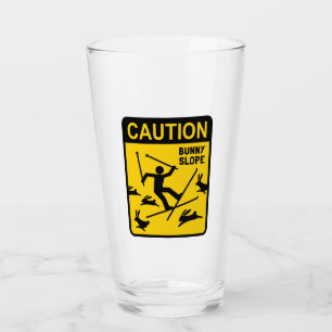 Ski fahrender Spaß des Glas