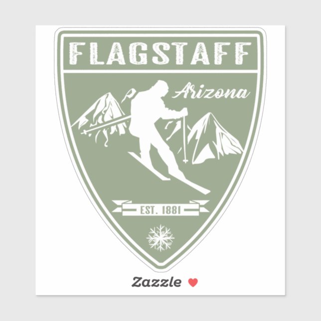 Ski Flagstaff Arizona Aufkleber (Blatt)