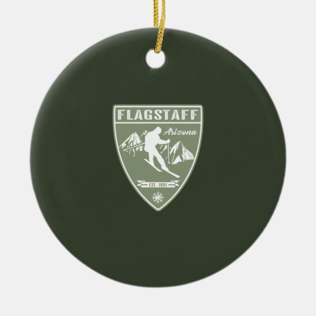 Ski Flagstaff Arizona Keramik Ornament (Vorne)