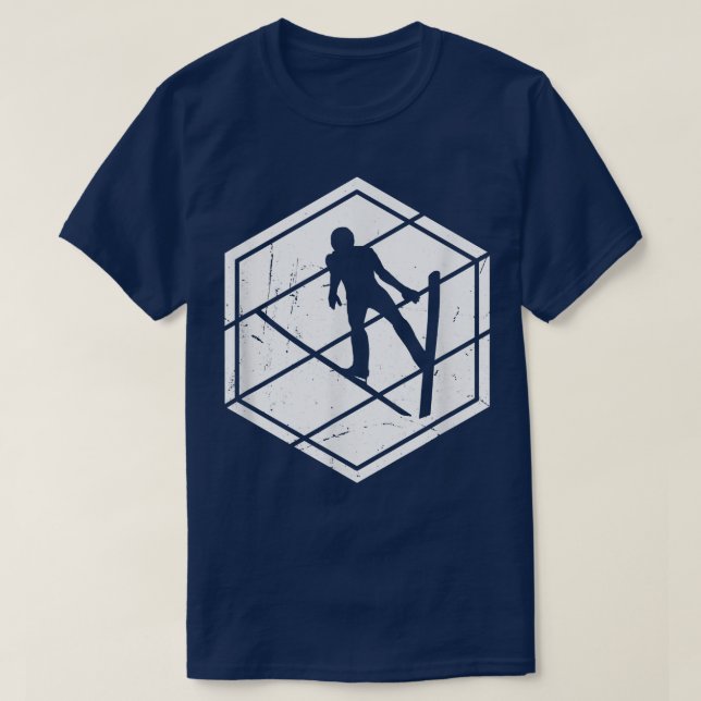 Ski Flying Men Ski Jumping Herren Schneesport Ski  T-Shirt (Design vorne)