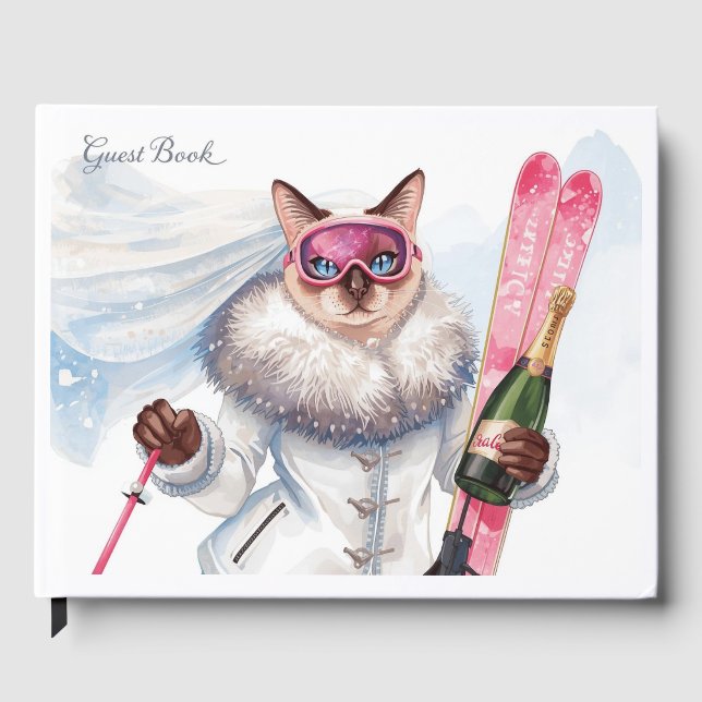 Ski für Junggeselinnen-Abschied Siam Katzenliebhab Gästebuch (Vorderseite)