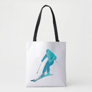 Ski Game Sport Challenge Illustration Silhouette Tasche