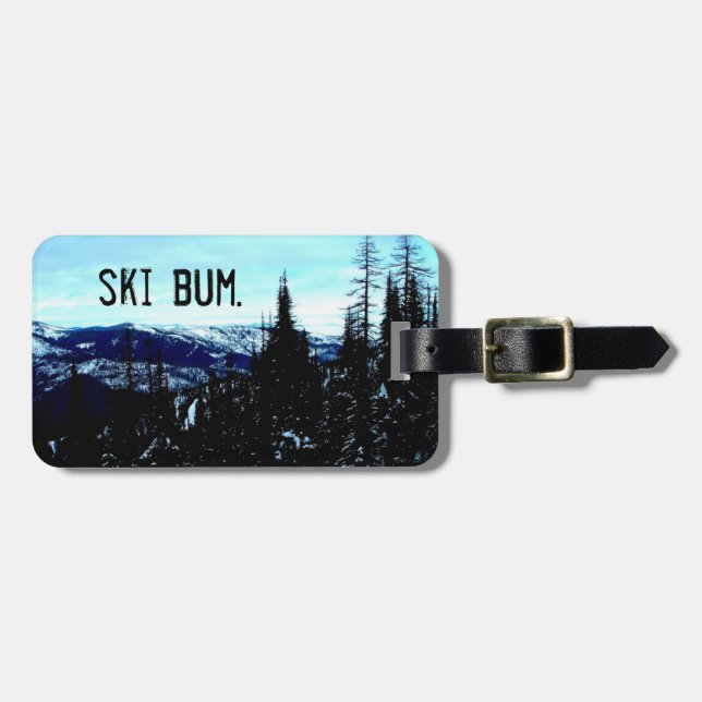 Ski-Gammler Gepäckanhänger (Vorderseite horizontal)