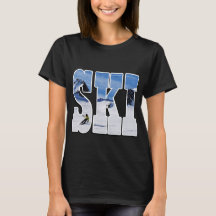 SKI - Geschenk für Skifahrer-Typografie-Design