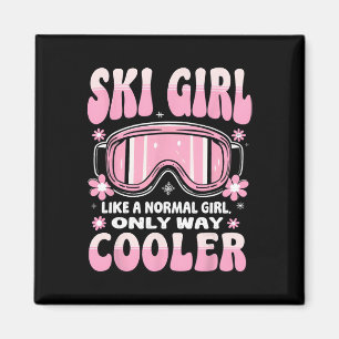 Ski Girl wie ein normales Mädchen nur viel Cooler  Magnet
