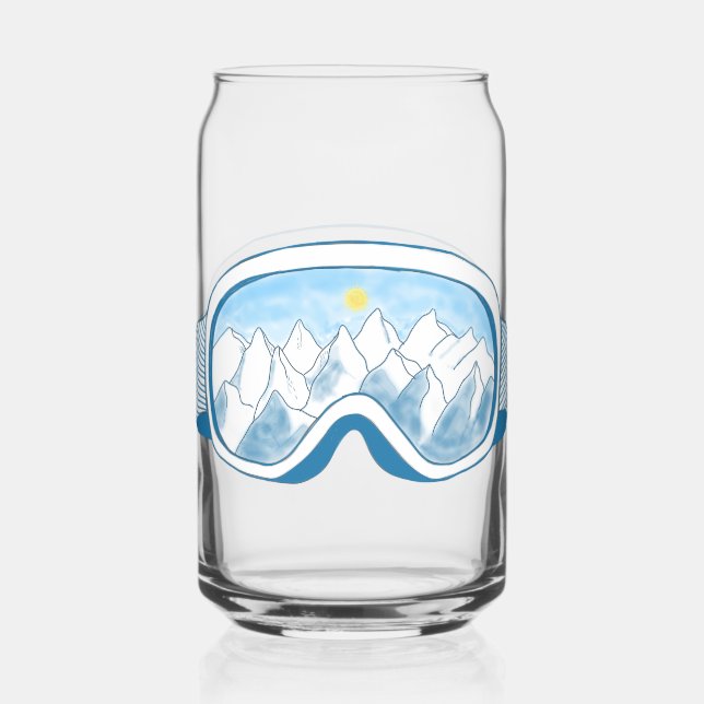 Ski Goggets Mountain Reflection Sky Pale Blue (Recto)