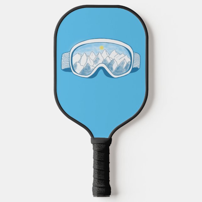 Ski Goggles Berg Reflektion Pickleball Schläger (Vorderseite)