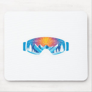 Ski Goggles Kunst, Dichtung und Musik Minimalistis Mousepad