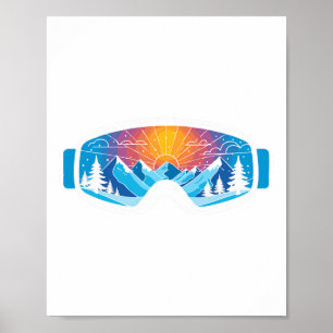 Ski Goggles Kunst, Dichtung und Musik Minimalistis Poster