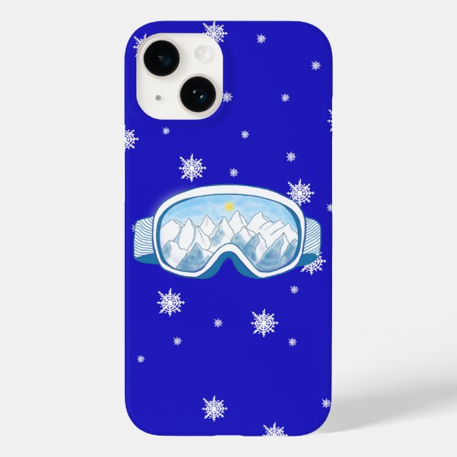 Ski Goggles Snowflake Tanz Case-Mate iPhone 14 Hülle (Rückseite)
