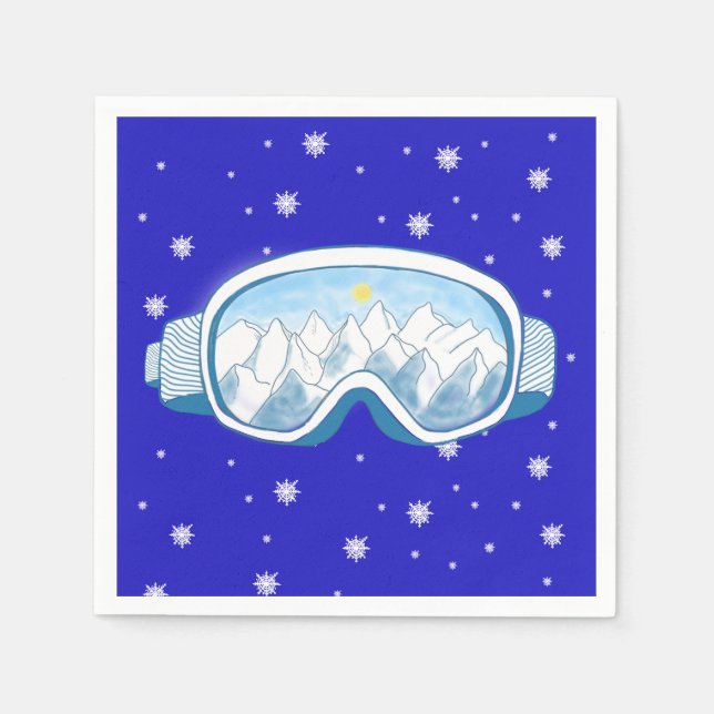 Ski Goggles Snowflake Tanz Serviette (Vorderseite)