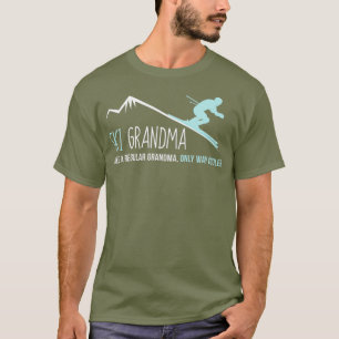 Ski Grandma Funny Niedlich Winterskifahren Geschen T-Shirt