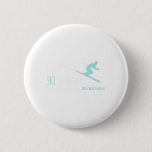 Ski Grandpa Funny Niedlicher Winter Skipass Gesche Button