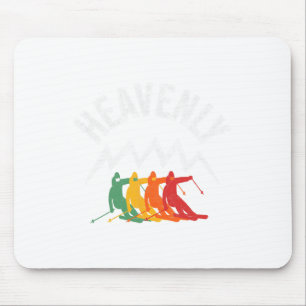 Ski Heavenly Kalifornien Retro-Skifahren Lake Taho Mousepad