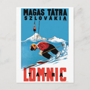 Ski in Magas Tatra, Slowakei Postkarte