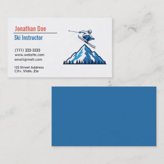Ski Instructor Business Card Visitenkarte