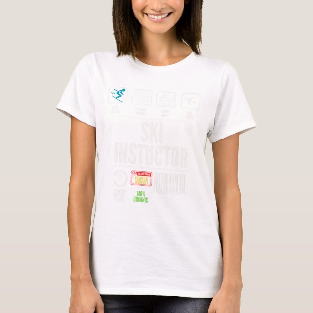 Ski Instructor Multitasking Entscheidung Coffe mac T-Shirt (Vorderseite)