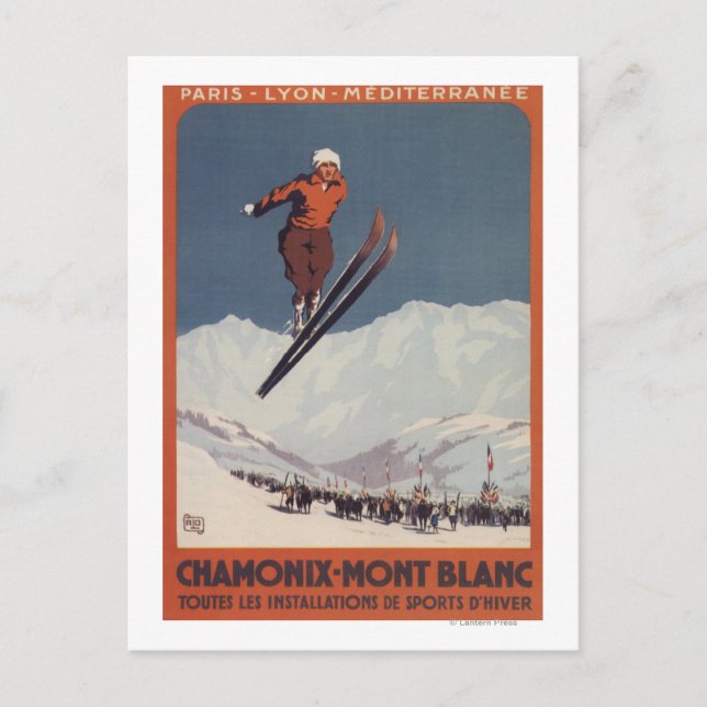 Ski Jump - PLM olympisches Promo Poster Postkarte (Vorderseite)