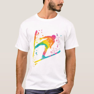 Ski Jumper Ski Flying Ski Jumping Nordic Skifahren T-Shirt