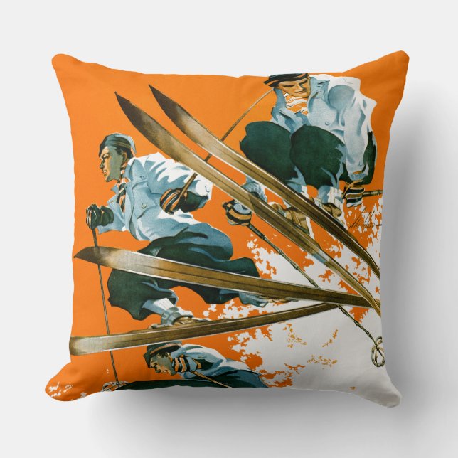 Ski Jumpers von Ski Weld Kissen (Vorderseite)