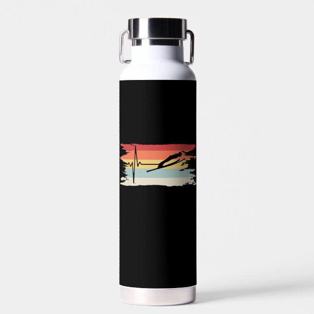 Ski Jumping Retro Trinkflasche (Vorne)
