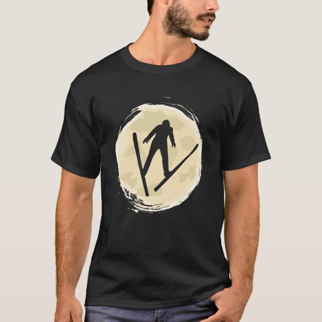ski jumping ski flying ski vacation winter sports  T-Shirt (Vorderseite)