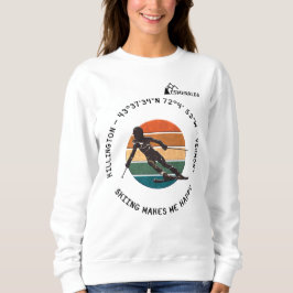 Ski Killington, Vermont - Frau Skier, Schwarzer Te Sweatshirt