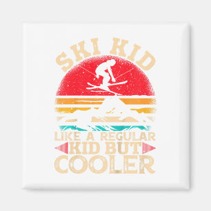 Ski Kind wie ein normales Kind aber Cooler sonnig  Magnet