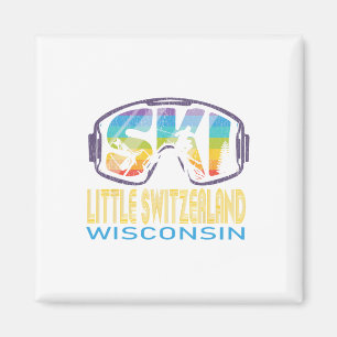 Ski Kleine Schweiz Wisconsin Skiurlaub Magnet