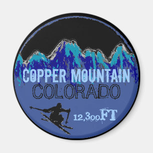 Ski-Kunstmagnet kupferner Gebirgscolorados blauer Magnet