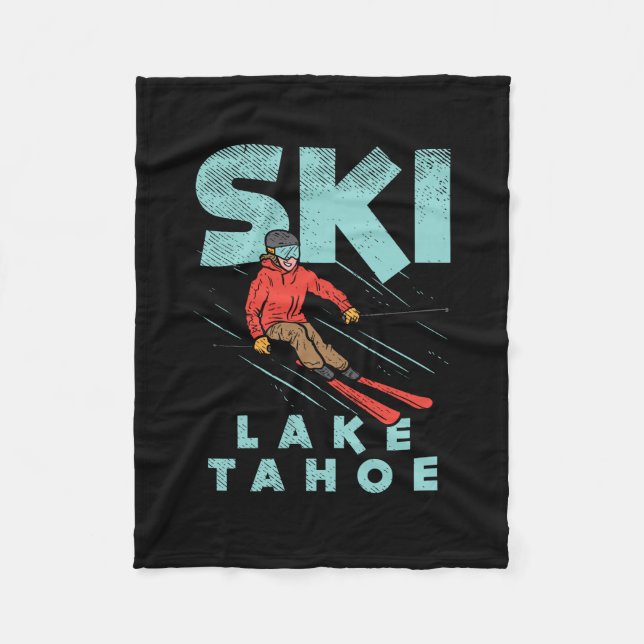 Ski Lake Tahoe Fleecedecke (Vorderseite)